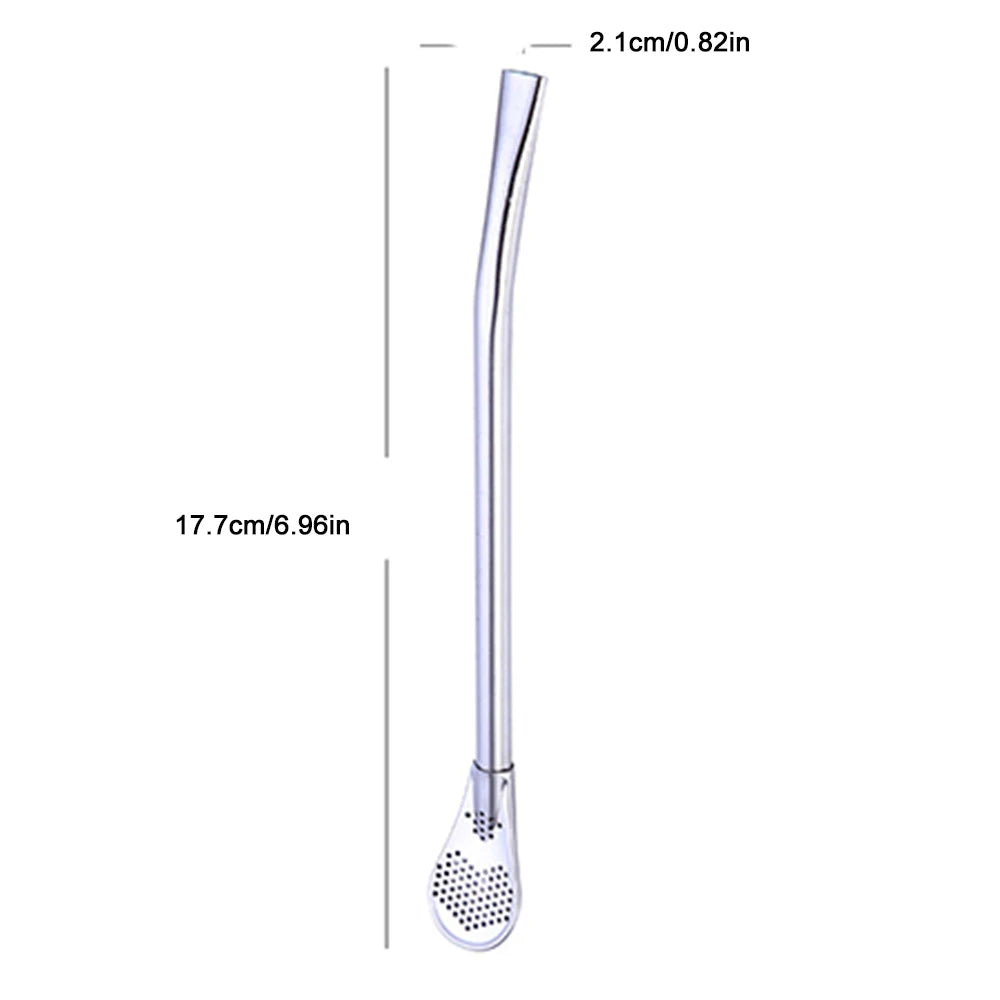 Bombilla - Paille à maté colorée Argent Ma Théière