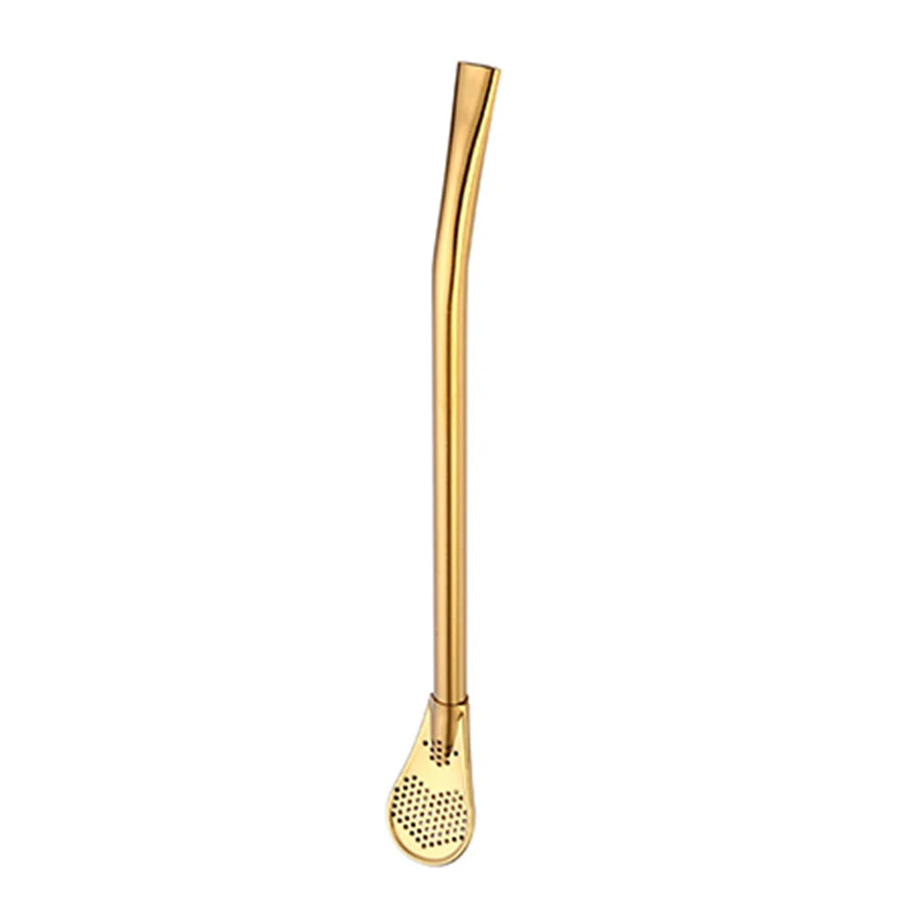 Bombilla - Paille à maté colorée Doré Ma Théière