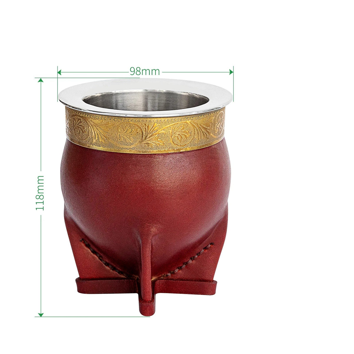 Calebasse maté deluxe en cuire fait main Ma Théière