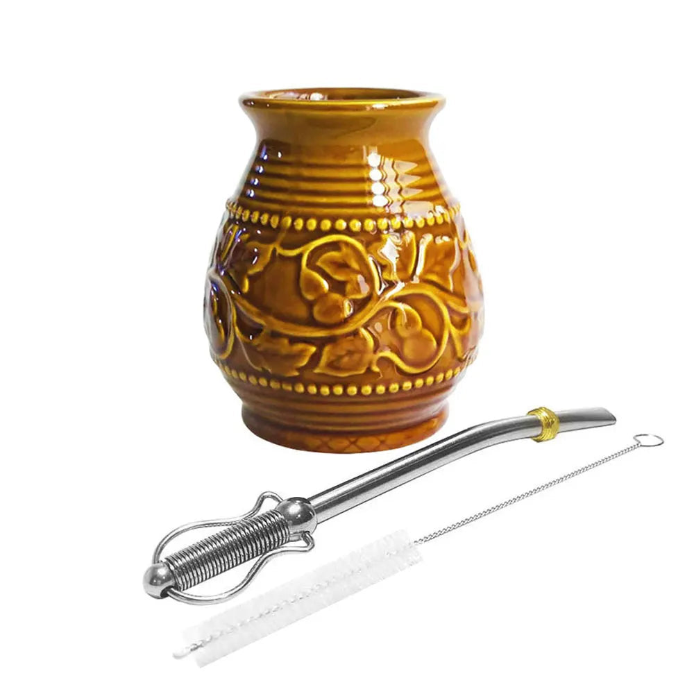 Calebasse maté en céramique avec bombilla Ma Théière