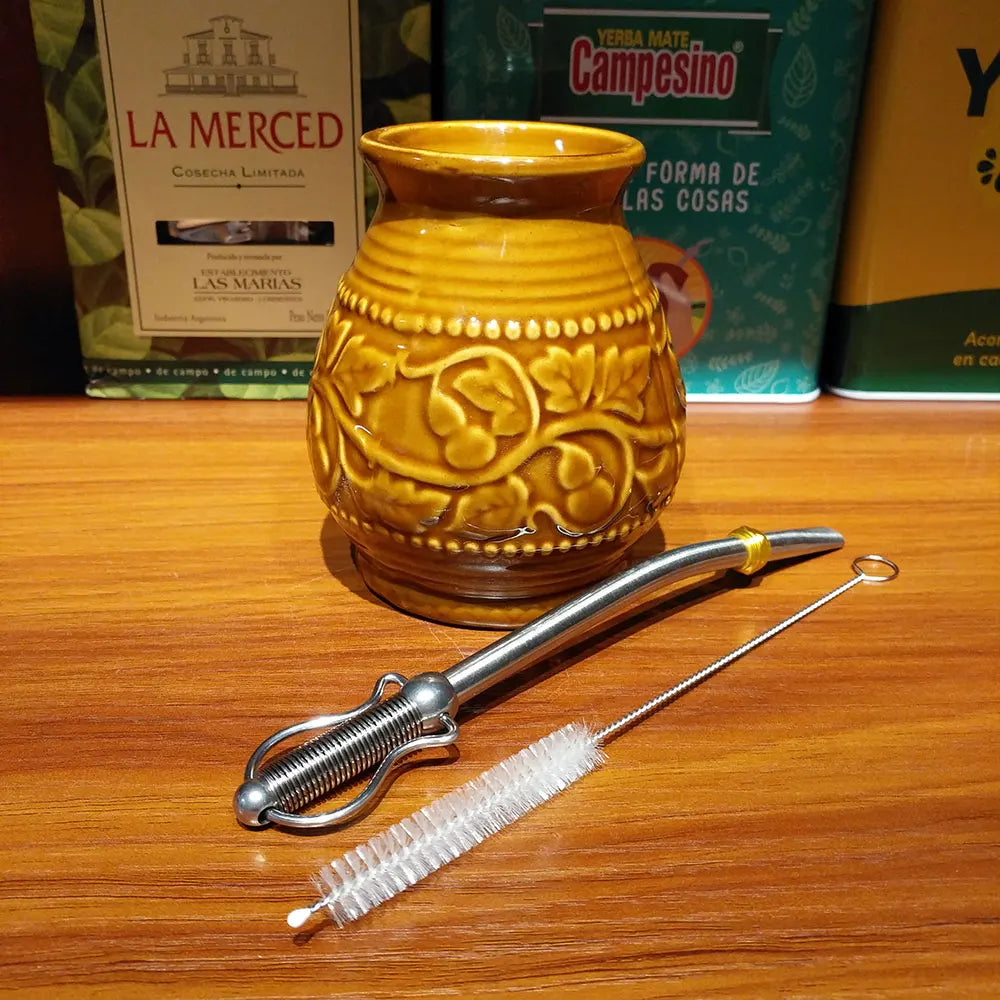 Calebasse maté en céramique avec bombilla Ma Théière