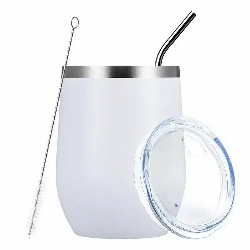 Calebasse maté en métal isotherme Blanc Ma Théière