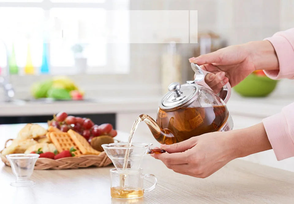 Ensemble théière en verre à induction et 2 tasses en verre Ma Théière