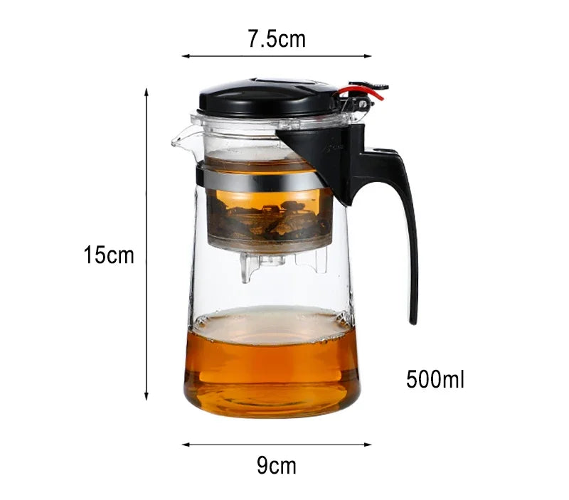 Ensemble théière en verre avec infuseur et 2 tasses Ma Théière