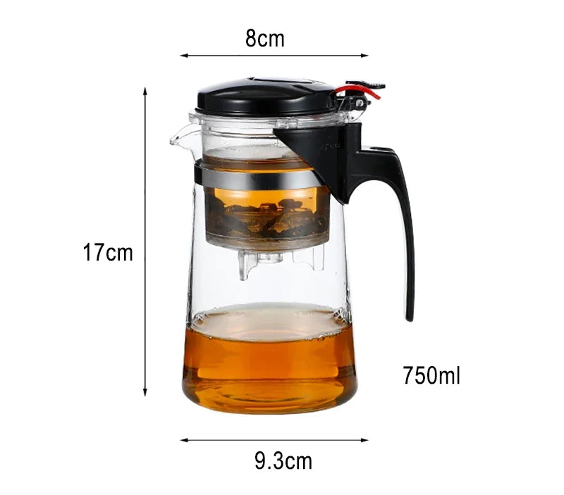 Ensemble théière en verre avec infuseur et 2 tasses Ma Théière