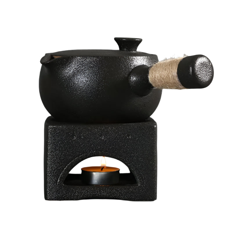 Ensemble Théière japonaise en céramique et base chauffante Ma Théière