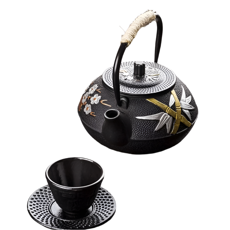 Ensemble théière japonaise en fonte Deluxe 2 tasses - 600ml