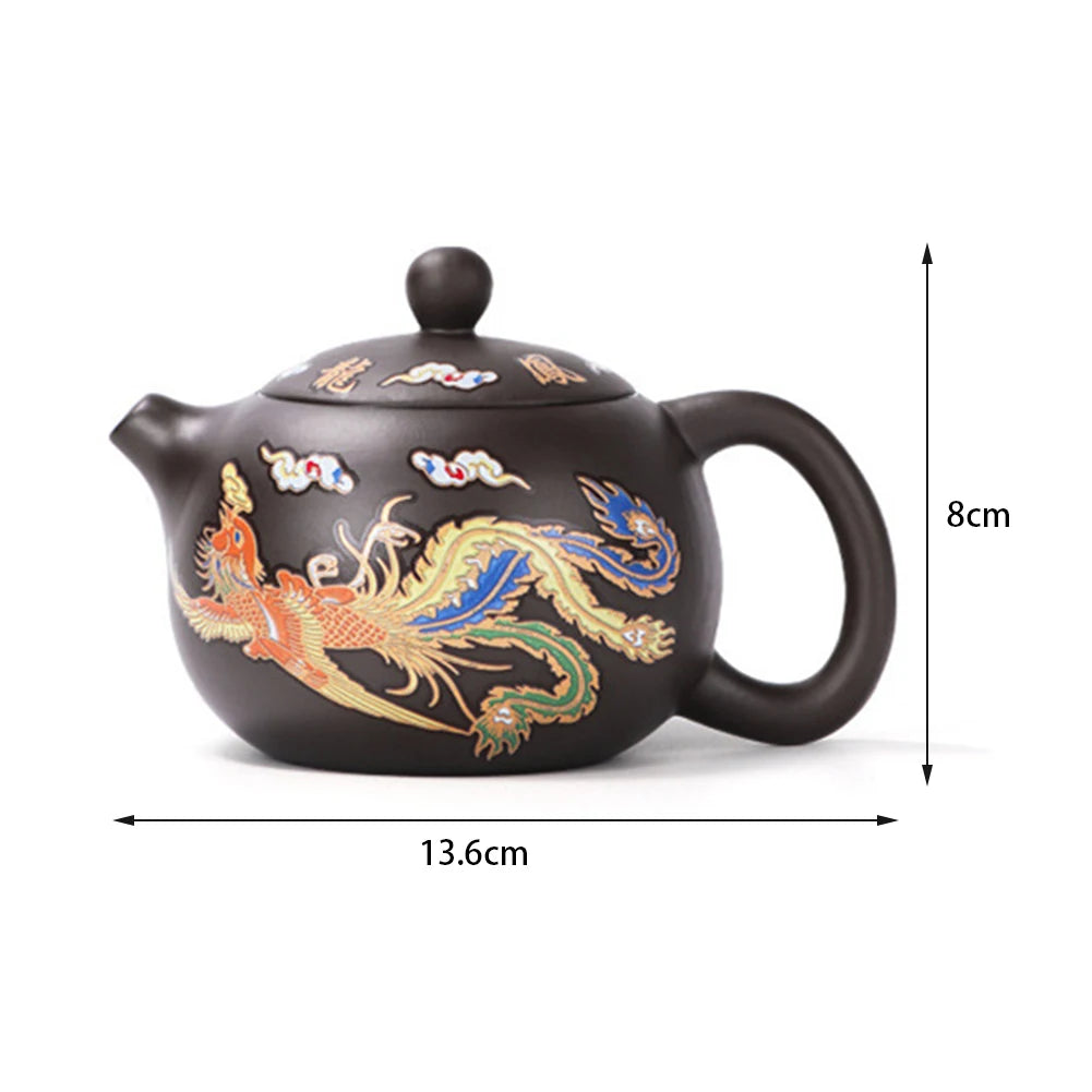 Service à thé en argile chinoise dragon mythique Ma Théière