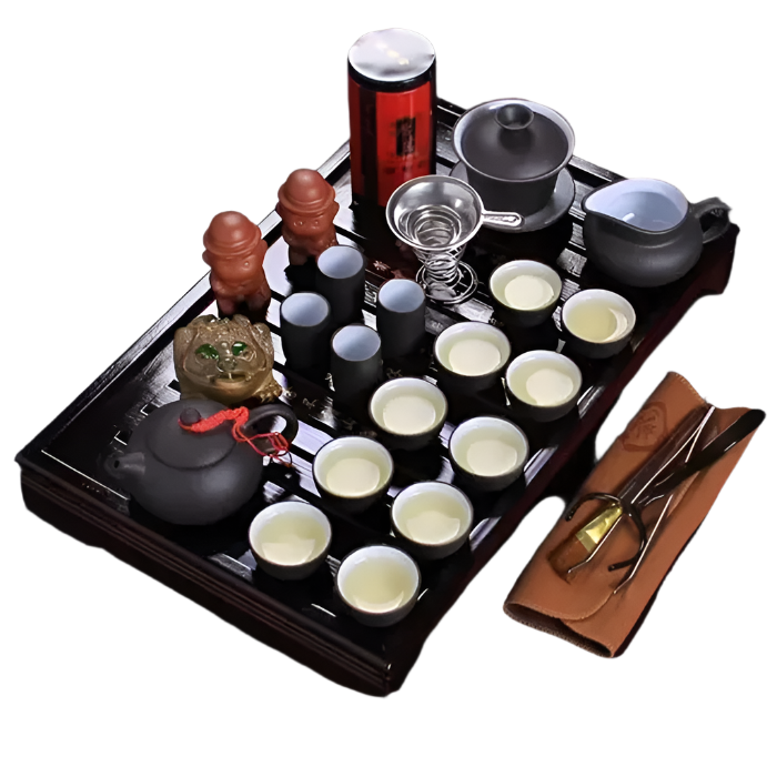 Service à thé en céramique chinois 12 pièces