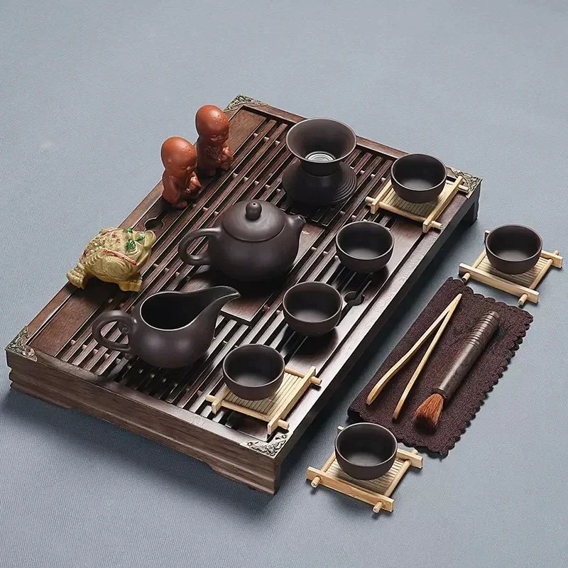 Service à thé en céramique chinois 26 pièces Ma Théière