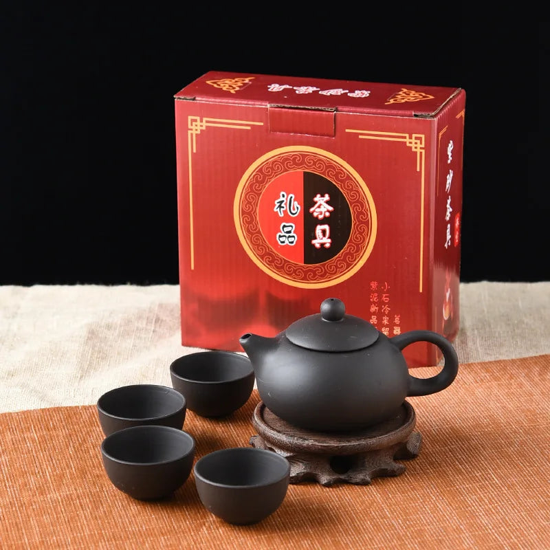 Service à thé en céramique chinoise + 4 tasses Ma Théière