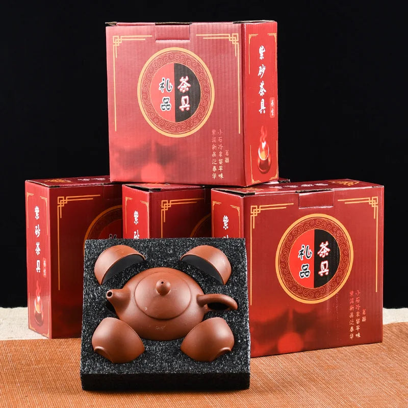 Service à thé en céramique chinoise + 4 tasses Ma Théière