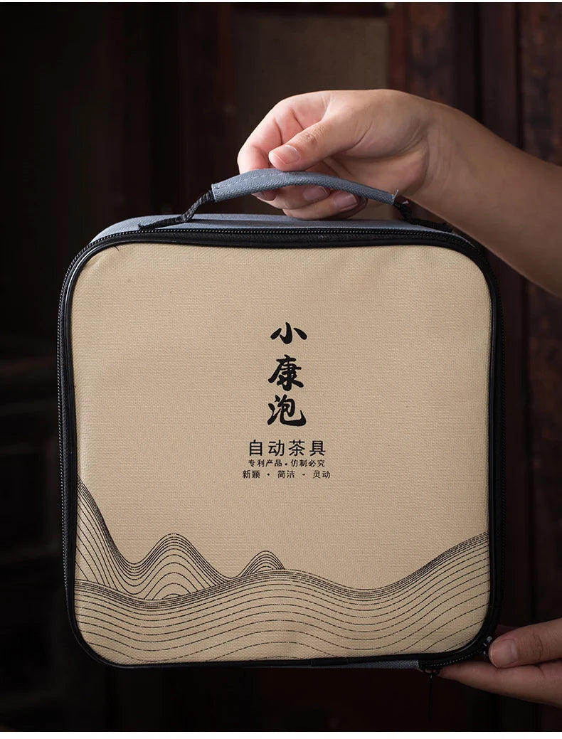 Service à thé en céramique chinoise avec sac Ma Théière