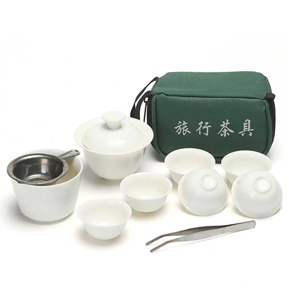 Service à thé en porcelaine style chinois 11 pièces Ma Théière