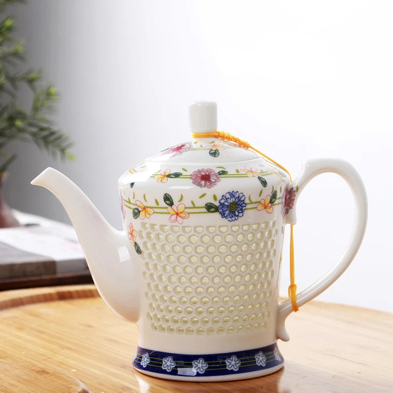 Service à thé en porcelaines chinois nid d'abeilles - 660ml Ma Théière