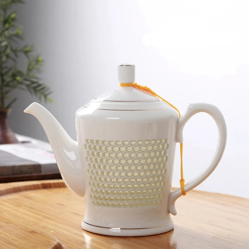 Service à thé en porcelaines chinois nid d'abeilles - 660ml Ma Théière