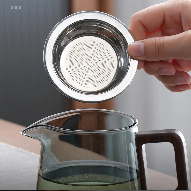 Service à thé en verre avec filtre + 2 tasses Ma Théière