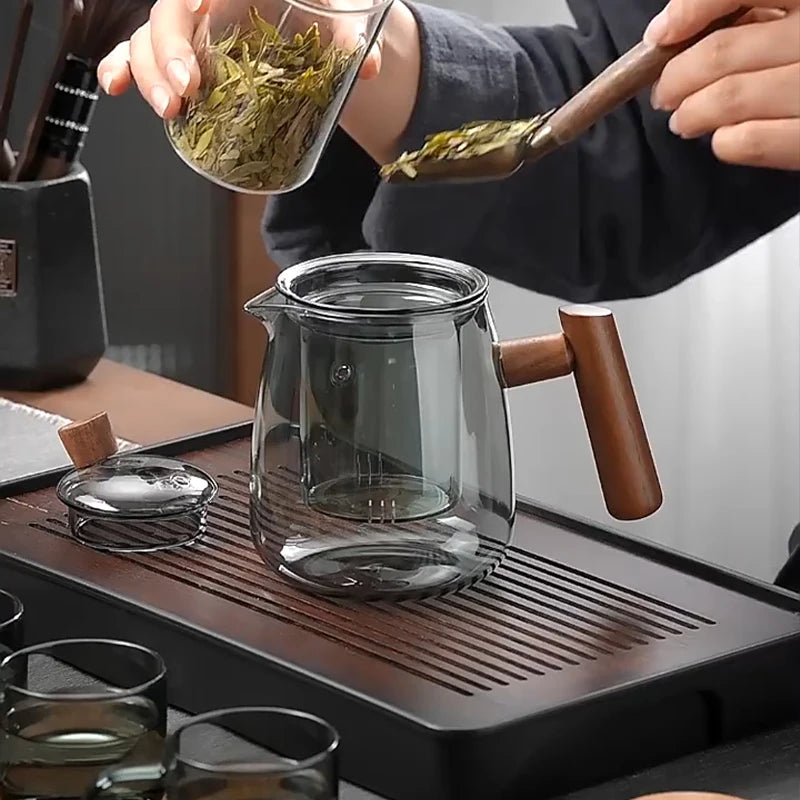 Service à thé en verre avec filtre + 2 tasses Ma Théière