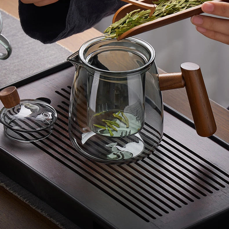 Service à thé en verre avec filtre + 2 tasses Ma Théière