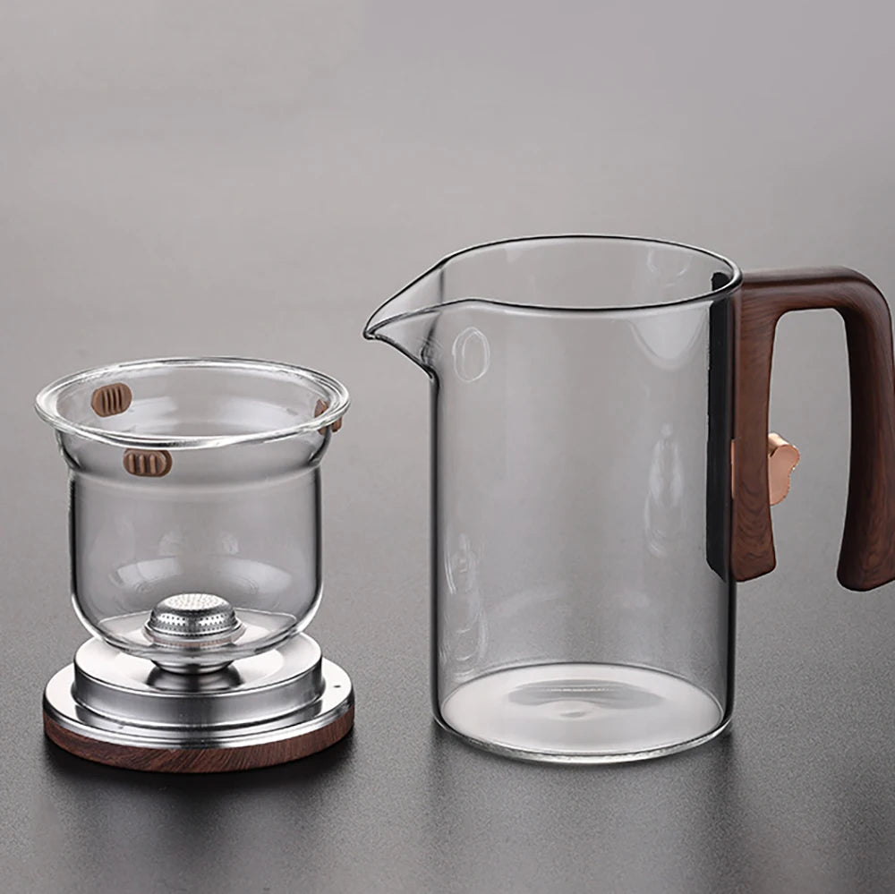 Service à thé en verre interrupteur magnétique + 2 tasses Ma Théière