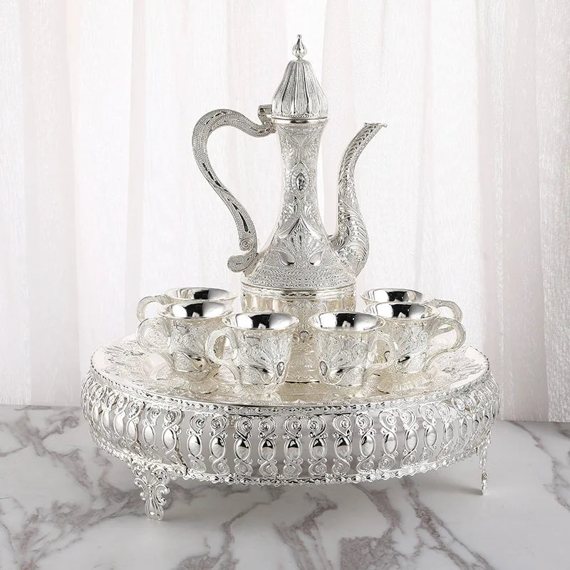 Service à thé marocain 6 personnes argenté - 250ml Ma Théière