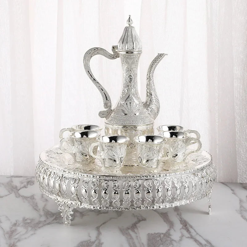 Service à thé marocain 6 personnes argenté - 250ml Ma Théière