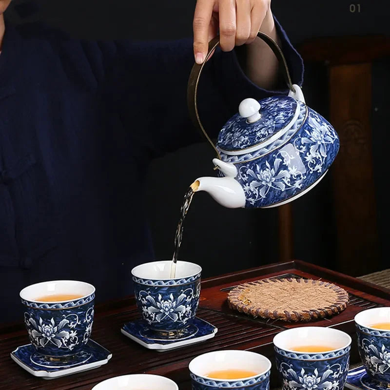 Service à thé théière en porcelaine chinoise 6 tasses - 620ml Ma Théière