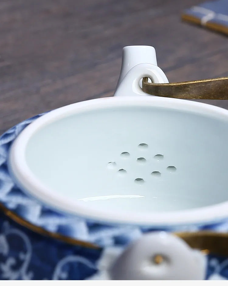 Service à thé théière en porcelaine chinoise 6 tasses - 620ml Ma Théière