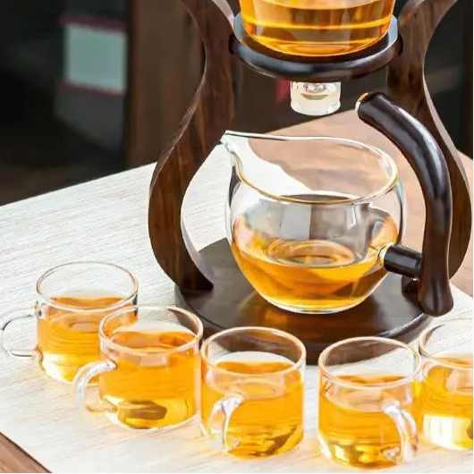 Service à thé : théière en verre turque double étage + 6 tasses Ma Théière