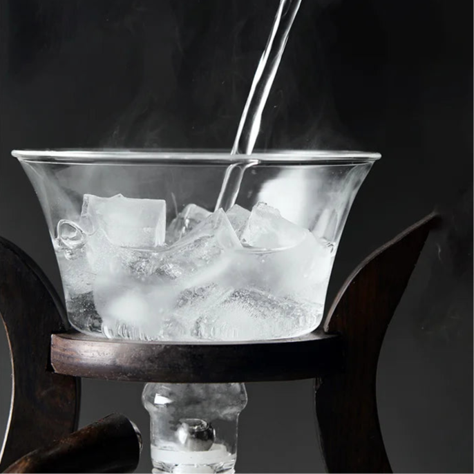 Service à thé : théière en verre turque double étage + 6 tasses + plateau Ma Théière