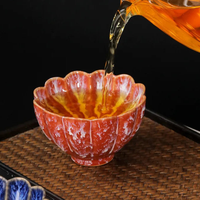 Tasse à thé en porcelaine orange - 85ML Ma Théière
