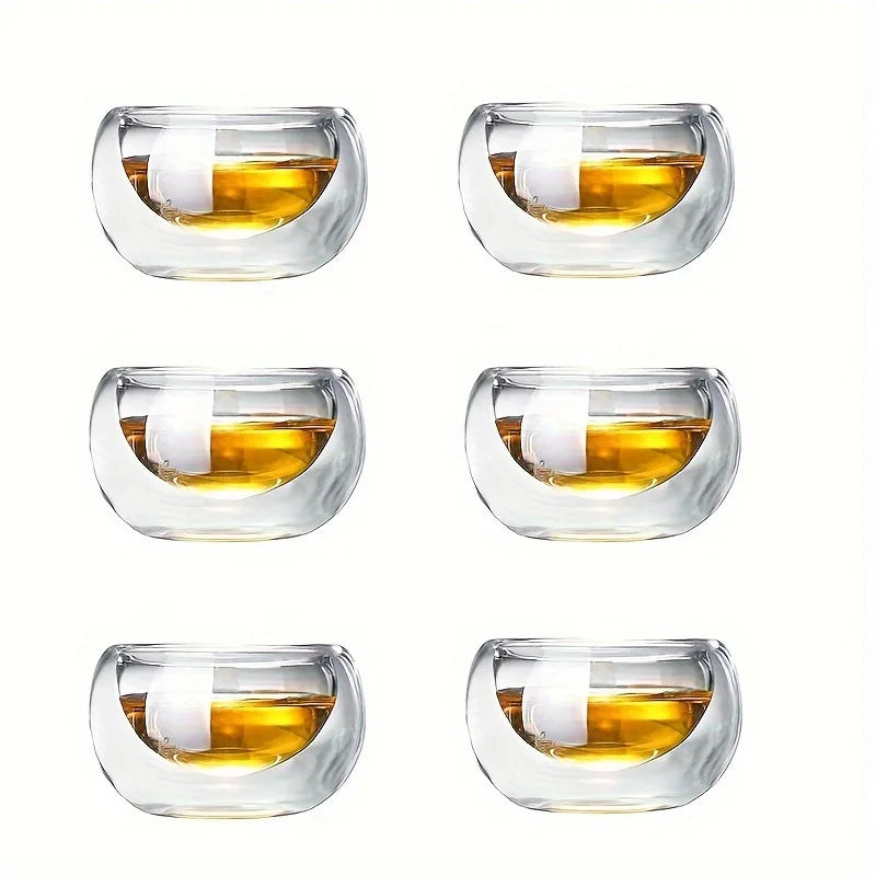 Tasses à thé en verre double paroi isotherme - 50ml 6 pièces Ma Théière