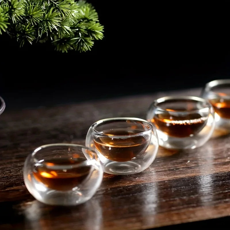 Tasses à thé en verre double paroi isotherme - 50ml Ma Théière