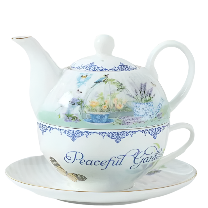 Théière anglaise 250ML + tasse en céramique 230ML peaceful