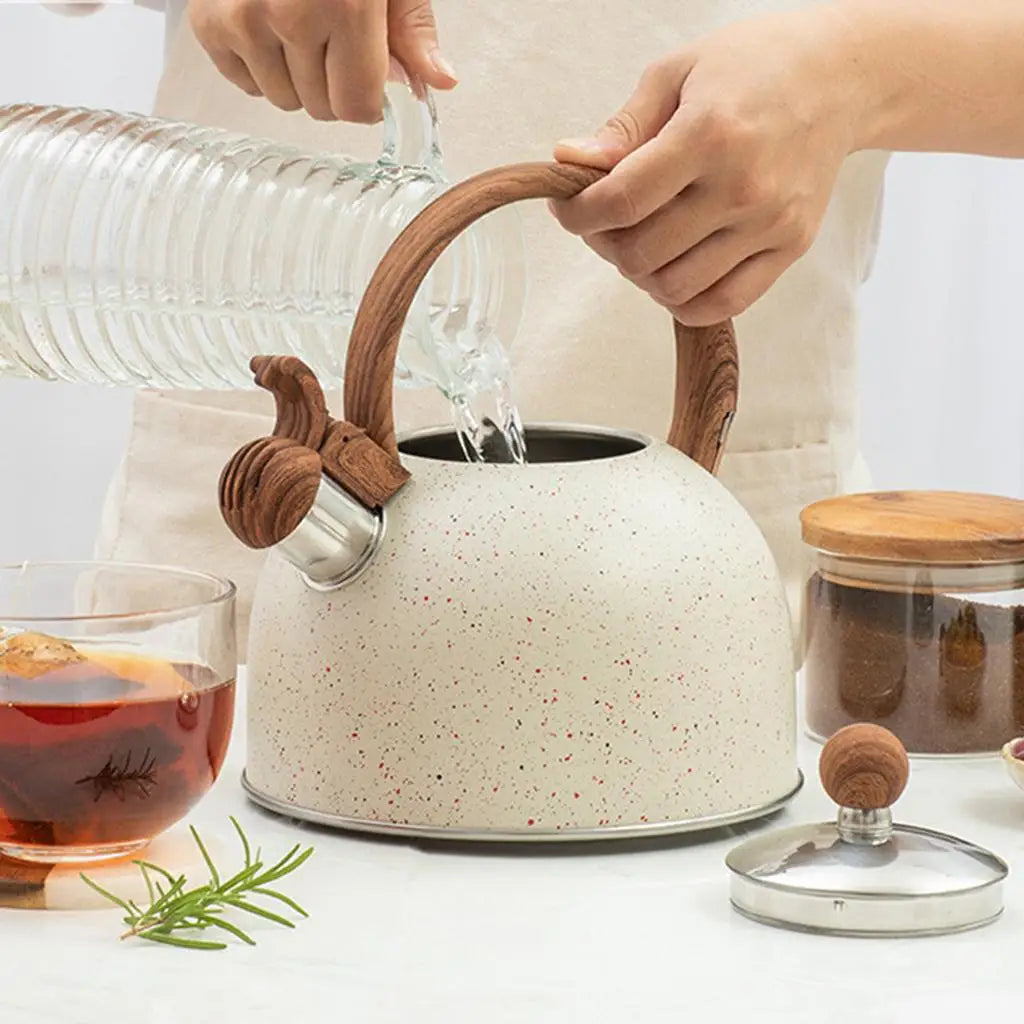 Théière en acier inoxydable design élégant sifflante Ma Théière