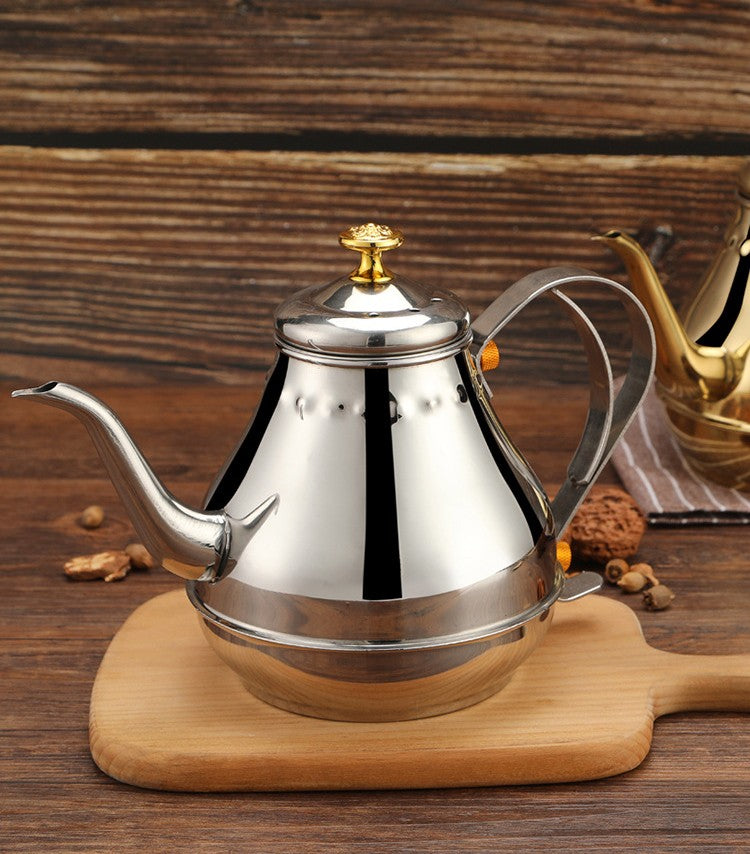 Théière en acier inoxydable marocaine avec filtre - 1,8L Ma Théière