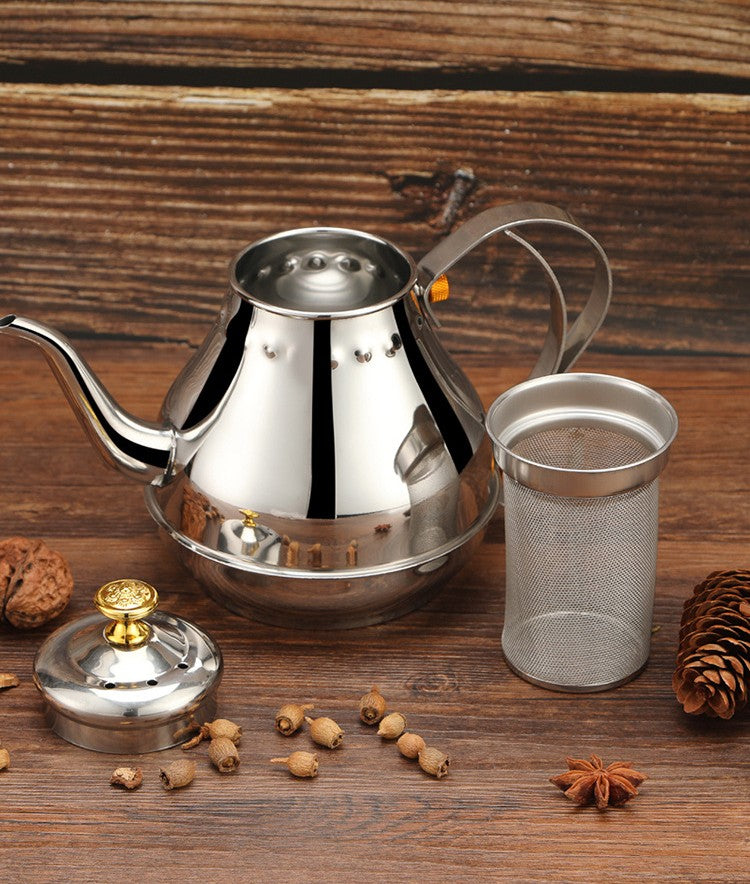 Théière en acier inoxydable marocaine avec filtre - 1,8L Ma Théière