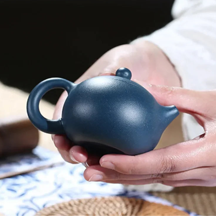 Théière en argile artisanale bleue Ma Théière