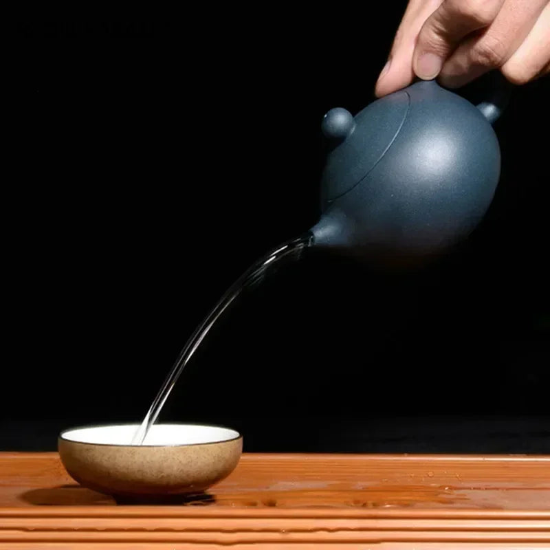 Théière en argile artisanale bleue Ma Théière