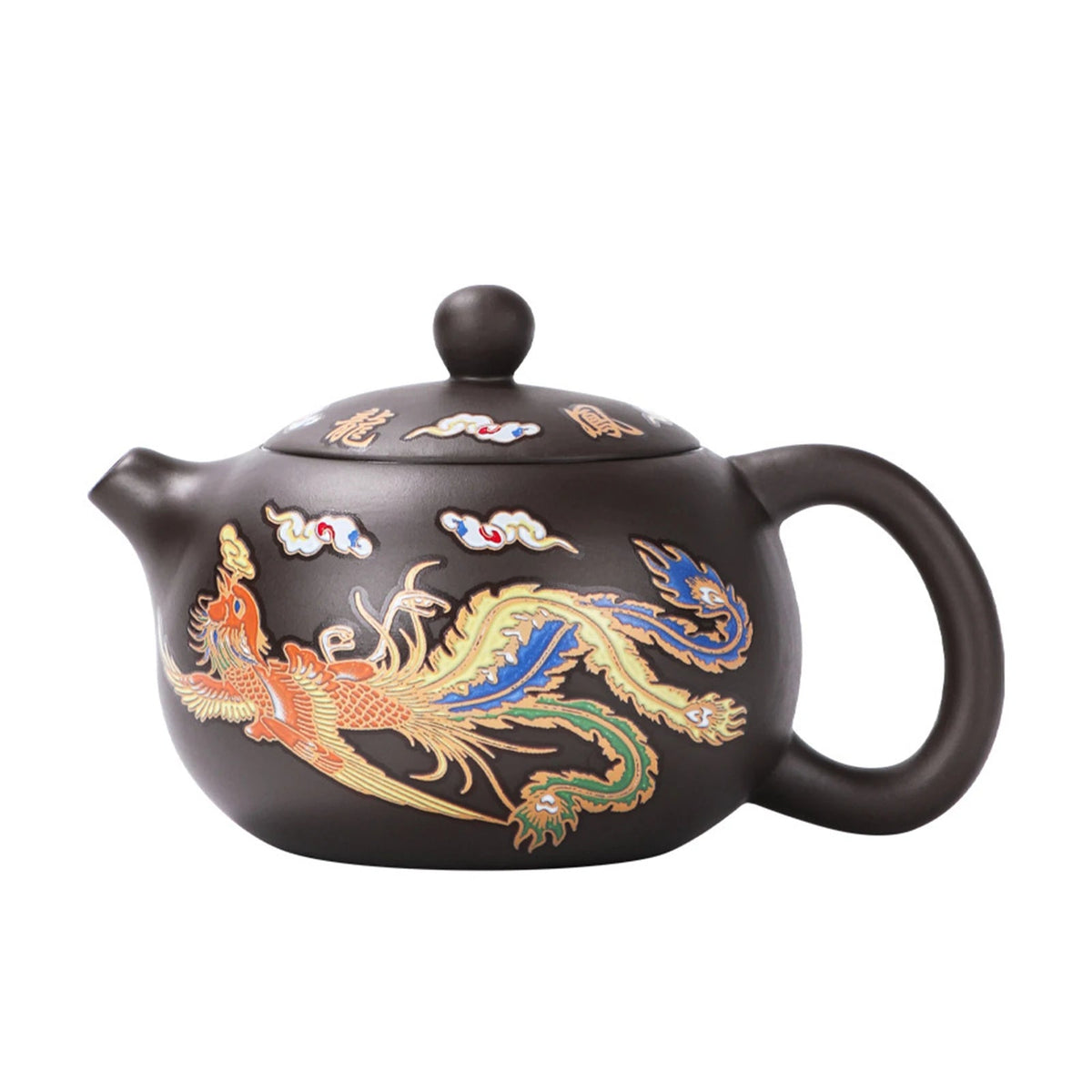 Théière en argile chinoise dragon mythique Marron Ma Théière