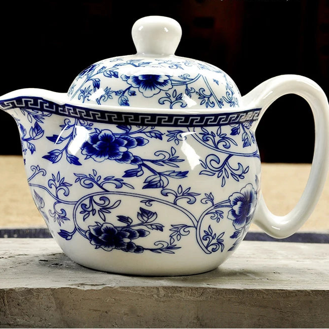 Théière en céramique avec filtre chinoise fleur bleue - 350ml Ma Théière