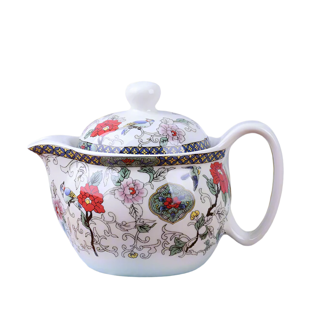 Théière en céramique avec filtre chinoise floral - 350ml