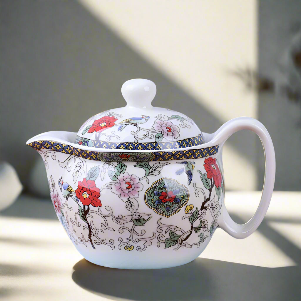 Théière en céramique avec filtre chinoise floral - 350ml Ma Théière