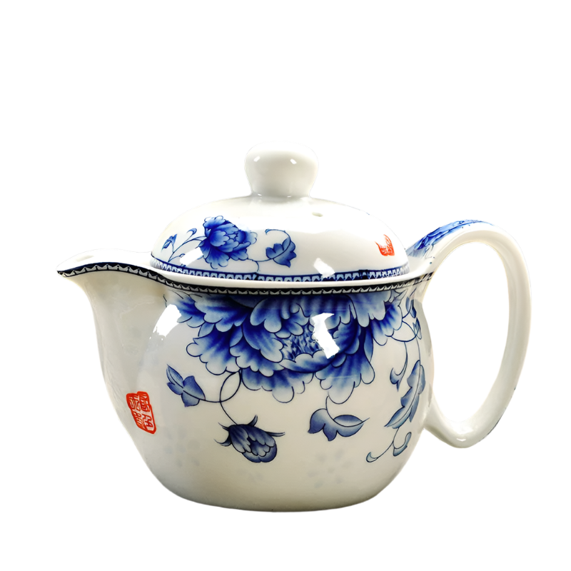 Théière en céramique avec filtre chinoise pivoine - 350ml