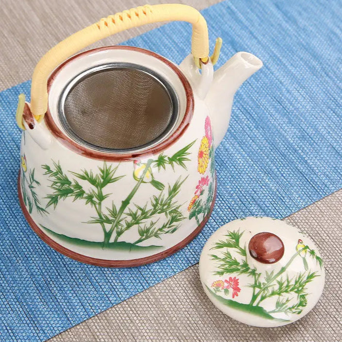 Théière en céramique bleue avec filtre classique - 900ML Ma Théière