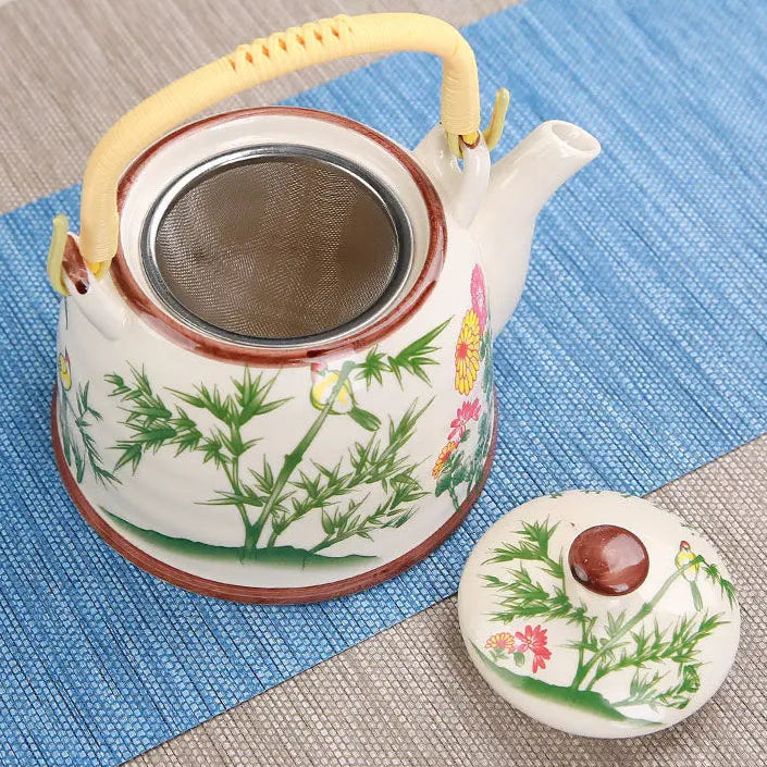 Théière en céramique bleue avec filtre dragon - 900ML Ma Théière