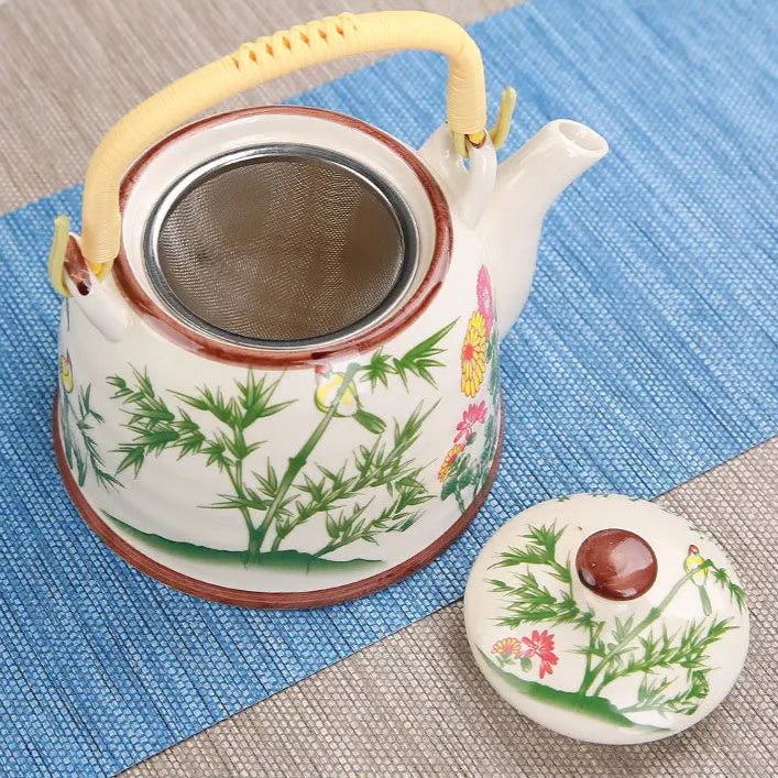 Théière en céramique bleue avec filtre libellule - 900ML Ma Théière