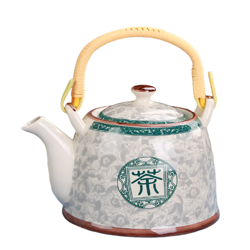 Théière en céramique bleue avec filtre symbole - 900ML