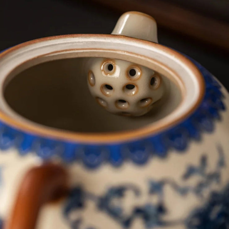 Théière en céramique chinoise authentique fleurs - 220ML Ma Théière