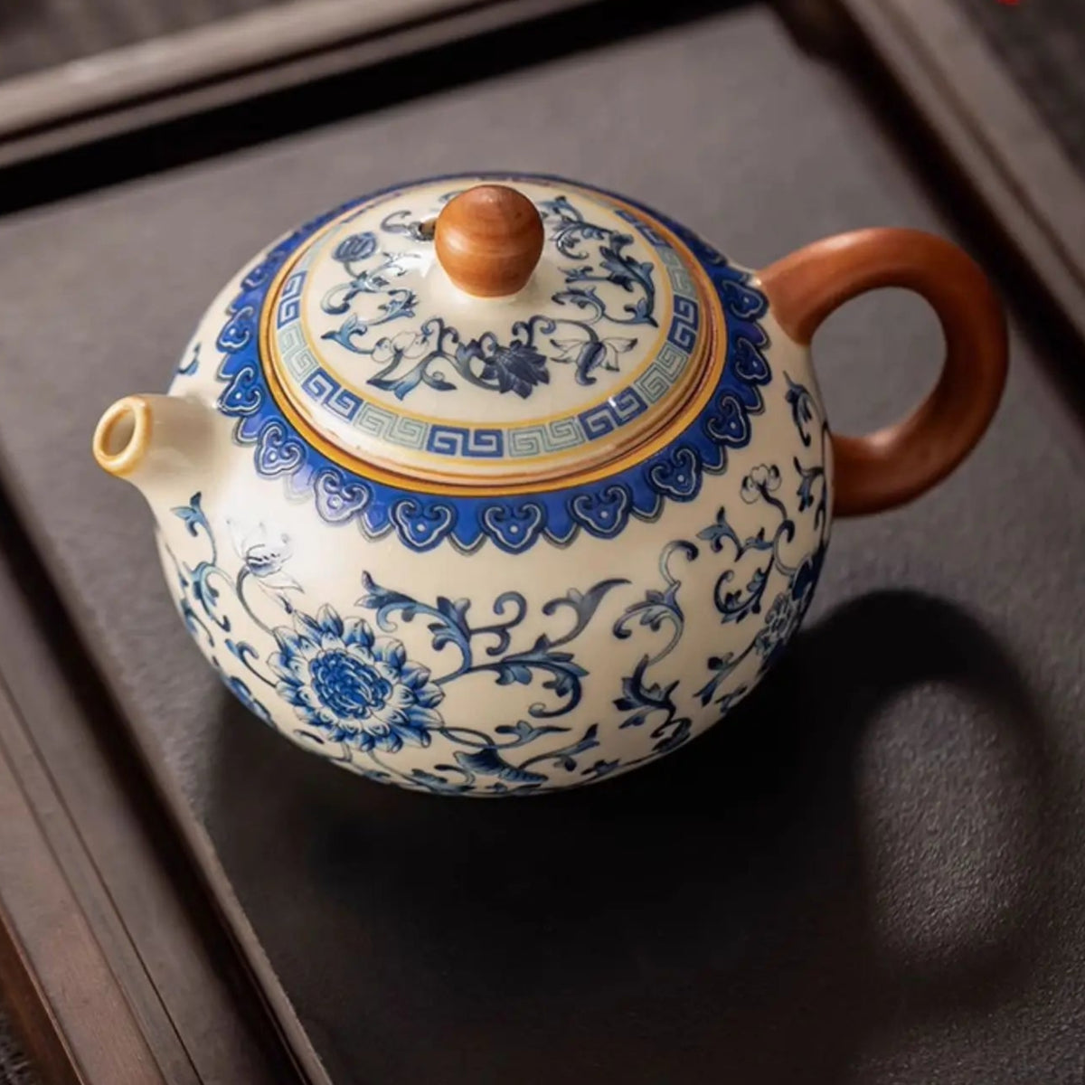 Théière en céramique chinoise authentique fleurs - 220ML Ma Théière